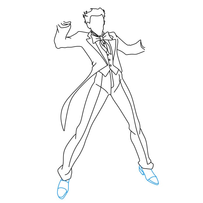 Hướng dẫn cách vẽ gã hề Joker siêu đơn giản và ngộ nghĩnh cho bé - Bước 5