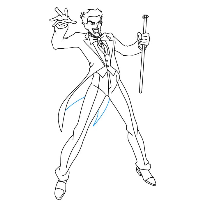 Hướng dẫn cách vẽ gã hề Joker siêu đơn giản và ngộ nghĩnh cho bé - Bước 9