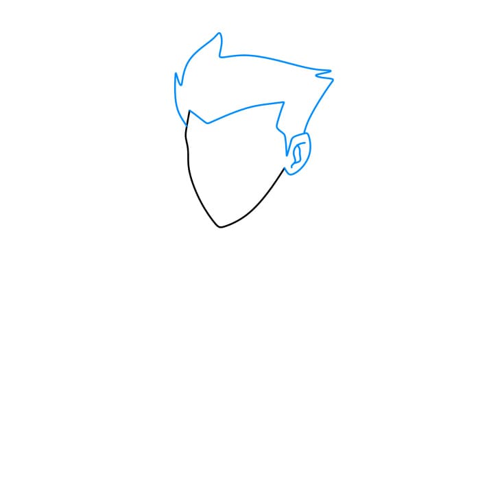 Hướng dẫn cách vẽ gã hề Joker siêu đơn giản và ngộ nghĩnh cho bé - Bước 2