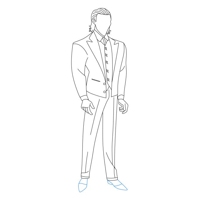 Hướng dẫn cách vẽ gã hề Joker siêu đơn giản và ngộ nghĩnh cho bé - Bước 7