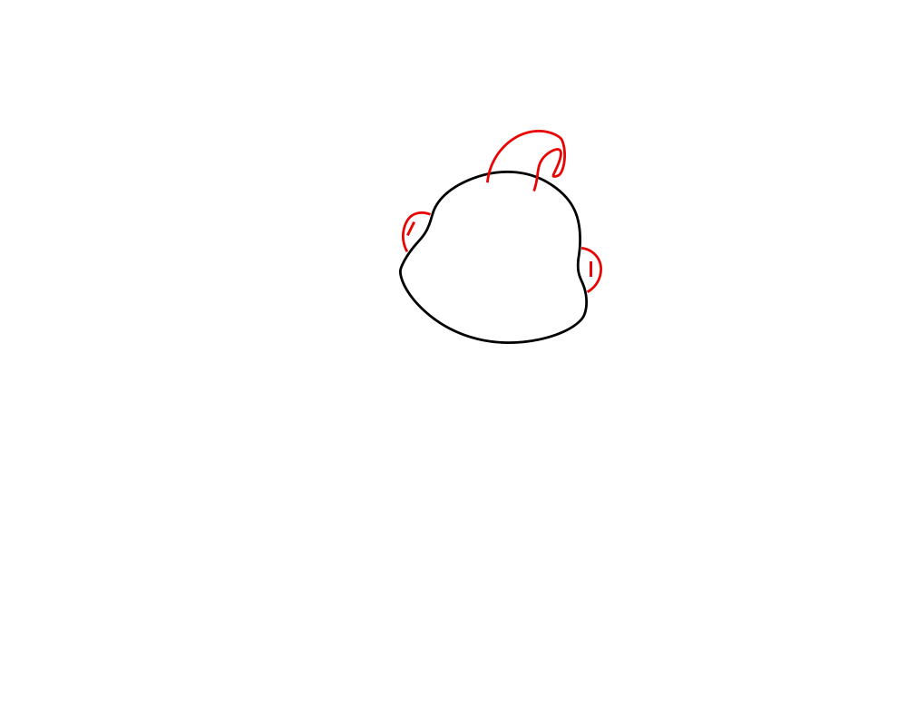 Hướng dẫn cách vẽ nhân vật Majin Buu (Nhân vật trong phim 7 viên ngọc rồng) đơn giản và đẹp cho bé - Bước 2