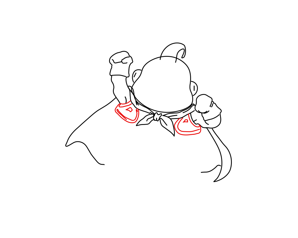 Hướng dẫn cách vẽ nhân vật Majin Buu (Nhân vật trong phim 7 viên ngọc rồng) đơn giản và đẹp cho bé - Bước 5