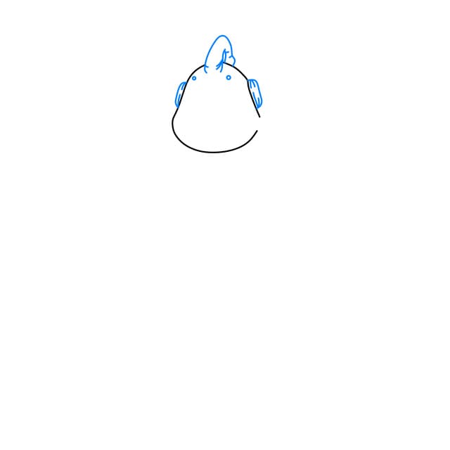 Hướng dẫn vẽ nhân vật Majin Buu trong bộ anime 7 viên ngọc rồng đơn giản và dễ thương cho bé - Bước 2