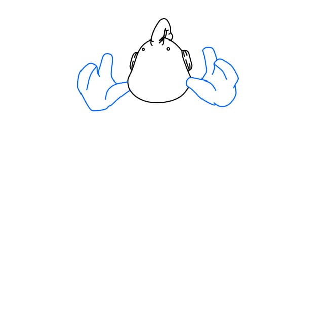 Hướng dẫn vẽ nhân vật Majin Buu trong bộ anime 7 viên ngọc rồng đơn giản và dễ thương cho bé - Bước 3