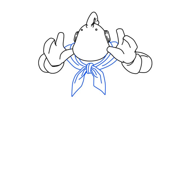 Hướng dẫn vẽ nhân vật Majin Buu trong bộ anime 7 viên ngọc rồng đơn giản và dễ thương cho bé - Bước 4