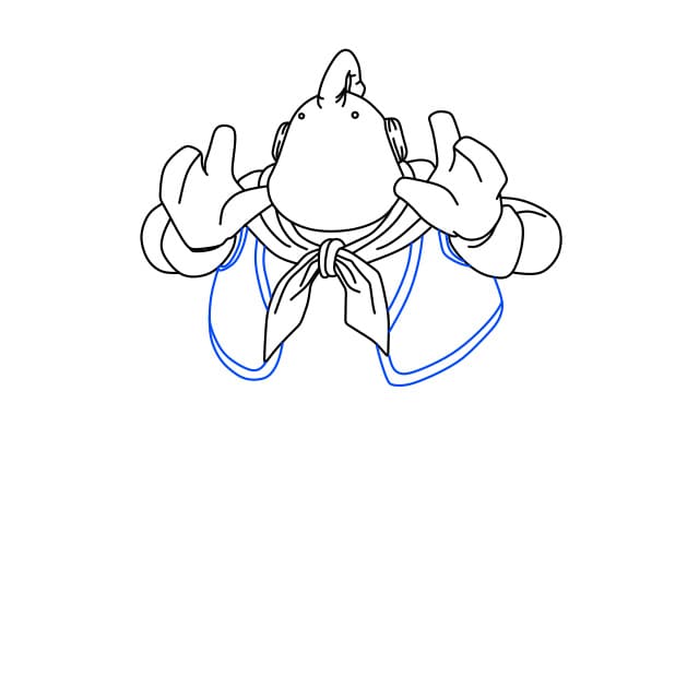 Hướng dẫn vẽ nhân vật Majin Buu trong bộ anime 7 viên ngọc rồng đơn giản và dễ thương cho bé - Bước 5