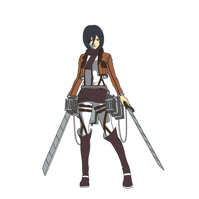 Cách vẽ Mikasa Ackerman