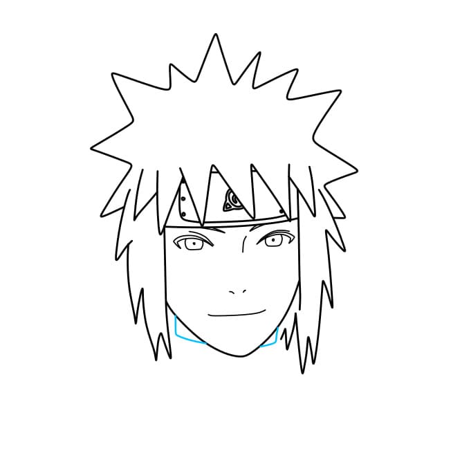 Hướng dẫn vẽ Minato đơn giản và đẹp cho bé - Bước 5