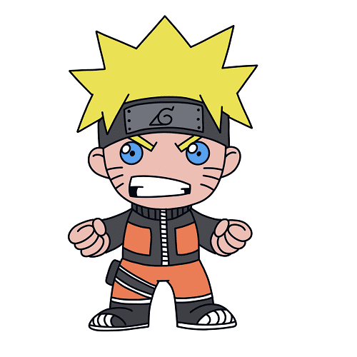 Hướng dẫn vẽ nhân vật Naruto ngộ nghĩnh và dễ thương cho bé