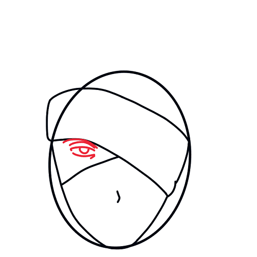 Hưỡng dẫn vẽ nhân vật Kakashi Hatake (Anime Naruto) - Bước 3