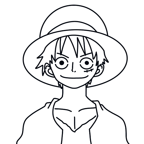 Hướng dẫn vẽ nhân vật Luffy (Anime One Piece – Đảo Hải Tặc) - Bước 9