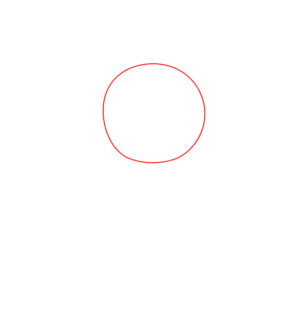 Hướng dẫn cách vẽ nhân vật Luffy đơn giản và thật đẹp cho bé - Bước 1