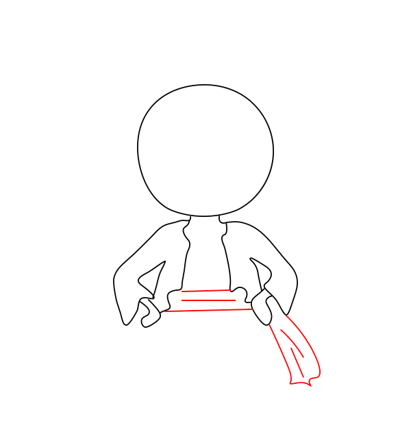 Hướng dẫn cách vẽ nhân vật Luffy đơn giản và thật đẹp cho bé - Bước 4