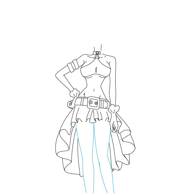 Hướng dẫn vẽ nhân vật Nami đơn giản và đẹp cho bé - Bước 5