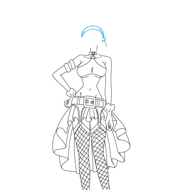 Hướng dẫn vẽ nhân vật Nami đơn giản và đẹp cho bé - Bước 6