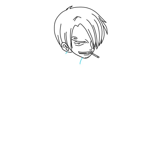 Hướng dẫn vẽ nhân vật Sanji đơn giản và đẹp cho bé - Bước 5