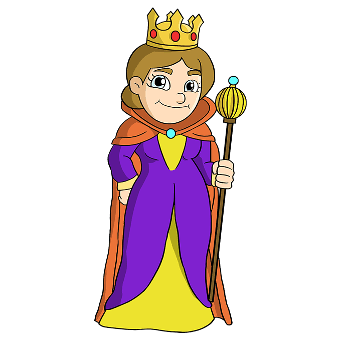 Hướng dẫn cách vẽ Nữ hoàng đơn giản và thật đẹp cho bé