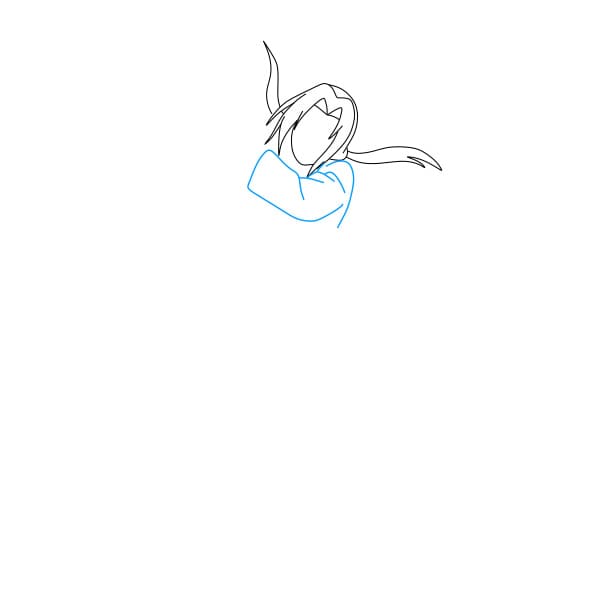 Hướng dẫn vẽ Senju Tsunade đơn giản và đẹp cho bé - Bước 3