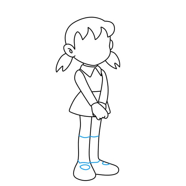 Hướng dẫn vẽ Sizuka đơn giản và đẹp cho bé - Bước 8