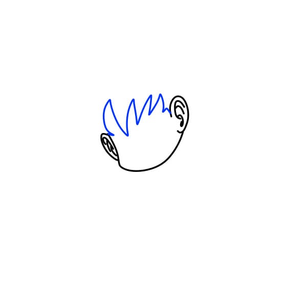 Hướng dẫn vẽ Son Goku đang tức giận - Bước 3