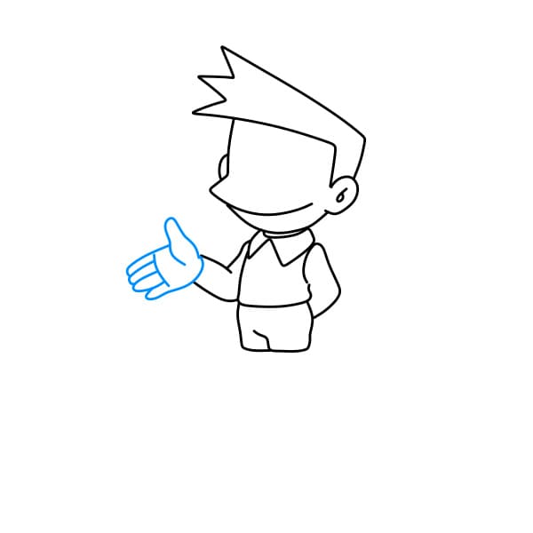 Hướng dẫn vẽ Suneo đơn giản và đẹp cho bé - Bước 5