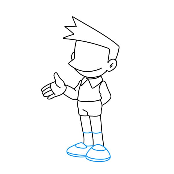 Hướng dẫn vẽ Suneo đơn giản và đẹp cho bé - Bước 7