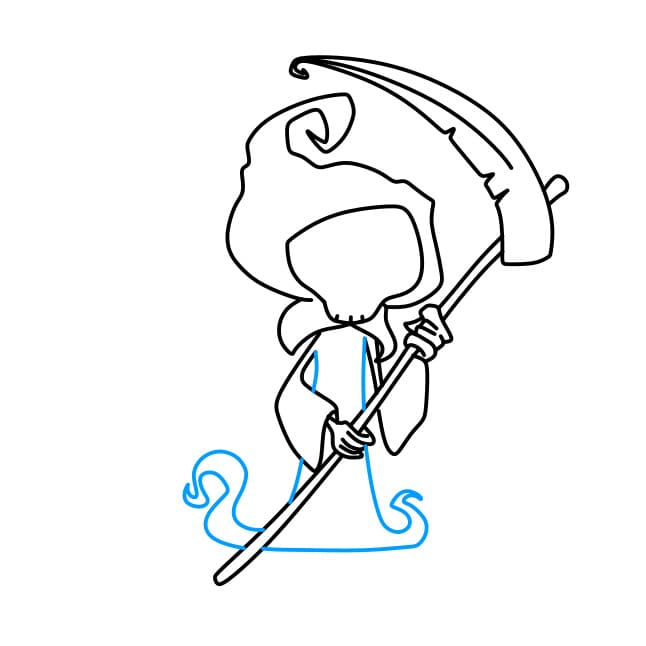 Hướng dẫn vẽ Thần Chết thần bí cho bé - 