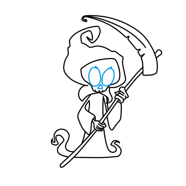 Hướng dẫn vẽ Thần Chết thần bí cho bé - 