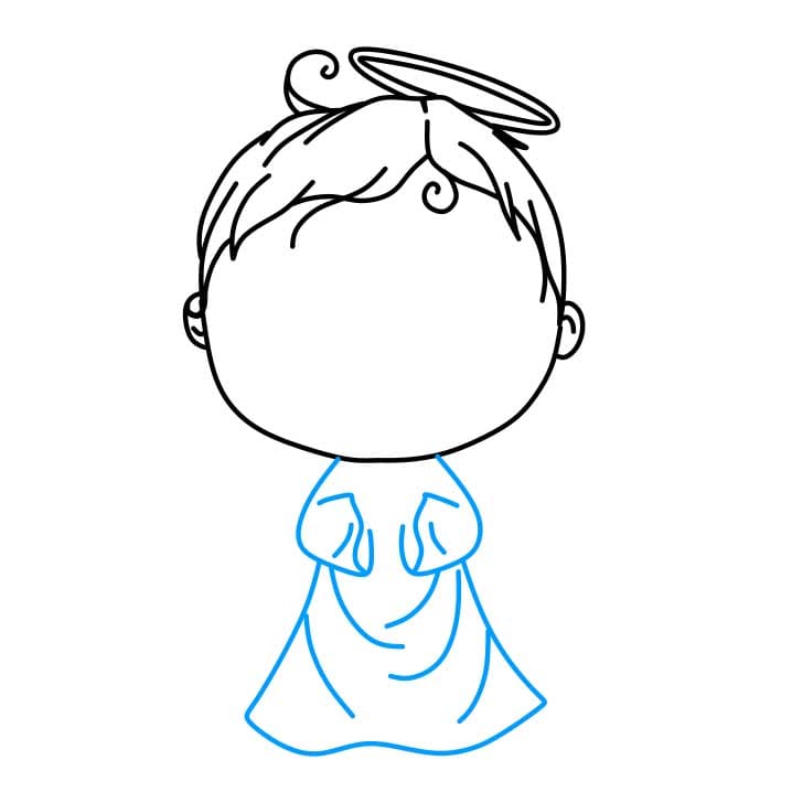 Hướng dẫn vẽ dễ dàng : thiên thần xinh đẹp - Bước 3