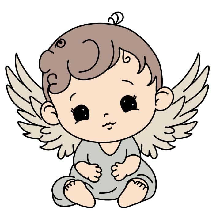 Hướng dẫn cách vẽ thiên thần - Bước 6