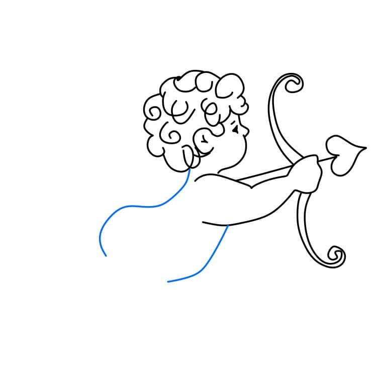 Hướng dẫn cách vẽ thiên thần chi tiết từng bước cho bé - Bước 4