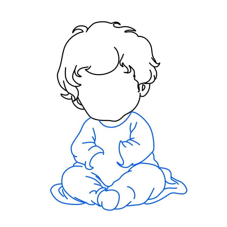 Hướng dẫn vẽ thiên thần đơn giản dễ thương - Bước 3