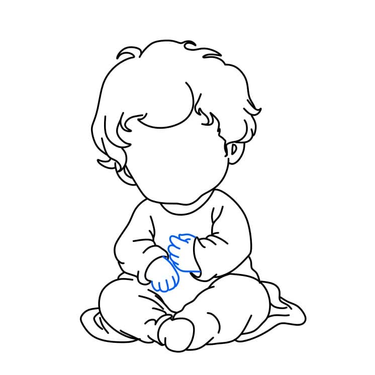 Hướng dẫn vẽ thiên thần đơn giản dễ thương - Bước 4