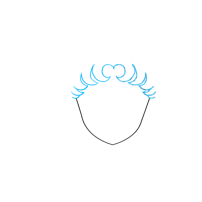 Hướng dẫn cách vẽ nhân vật thủy thủ mặt trăng xinh đẹp và đơn giản cho bé - Bước 2