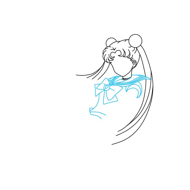 Hướng dẫn vẽ Thủy Thủ Mặt Trăng - Bước 5