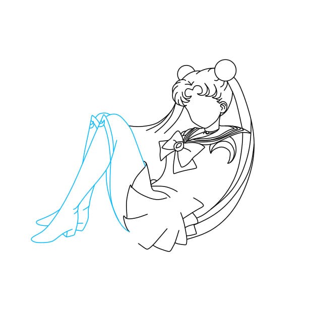 Hướng dẫn vẽ Thủy Thủ Mặt Trăng - Bước 6