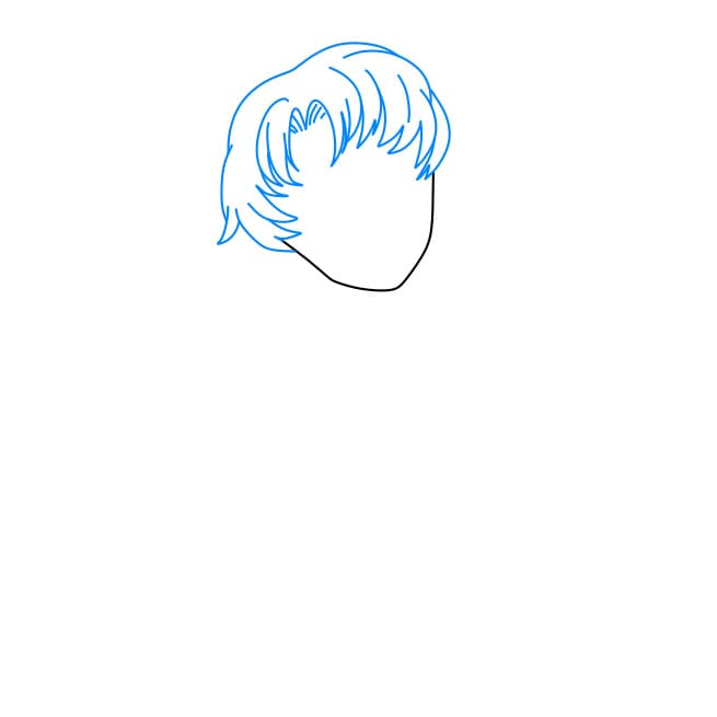 Hướng dẫn vẽ Thủy Thủ Mặt Trăng vui vẻ và thân thiện - Bước 2