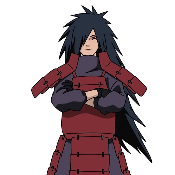 Hướng dẫn vẽ nhân vật Uchiha Madara đơn giản và đẹp cho bé