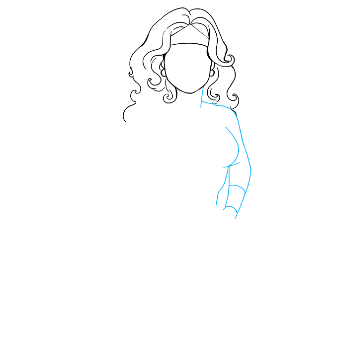 Hướng dẫn cách vẽ Wonder Woman đơn giản và đẹp cho bé - Bước 4