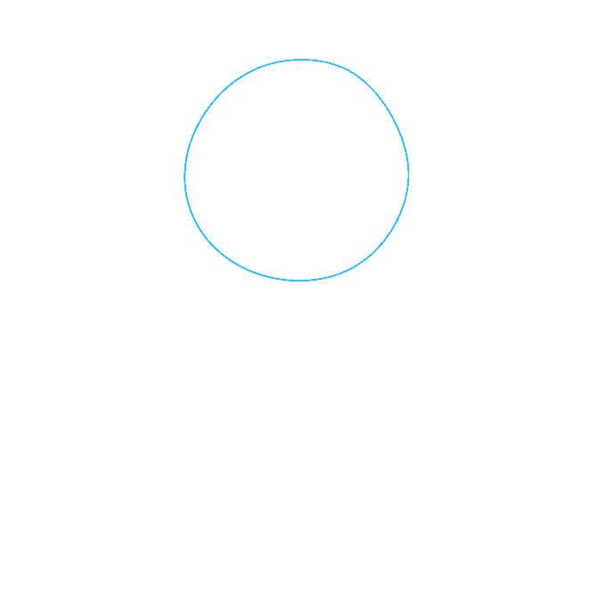 Hướng dẫn cách vẽ nhân vật Yoda (Nhân vật trong Star Wars) đơn giản và đẹp cho bé - Bước 1