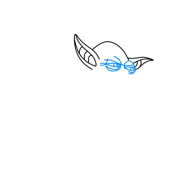 Hướng dẫn vẽ nhân vật Yoda trong phim Star war - Bước 3