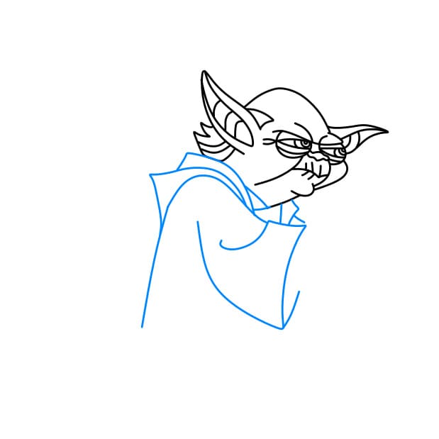 Hướng dẫn vẽ nhân vật Yoda trong phim Star war - Bước 5