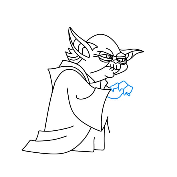 Hướng dẫn vẽ nhân vật Yoda trong phim Star war - Bước 6