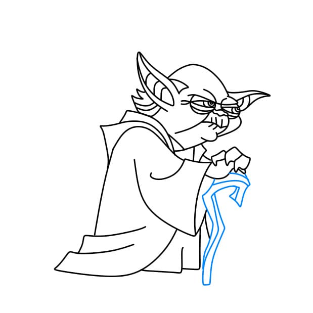 Hướng dẫn vẽ nhân vật Yoda trong phim Star war - Bước 7