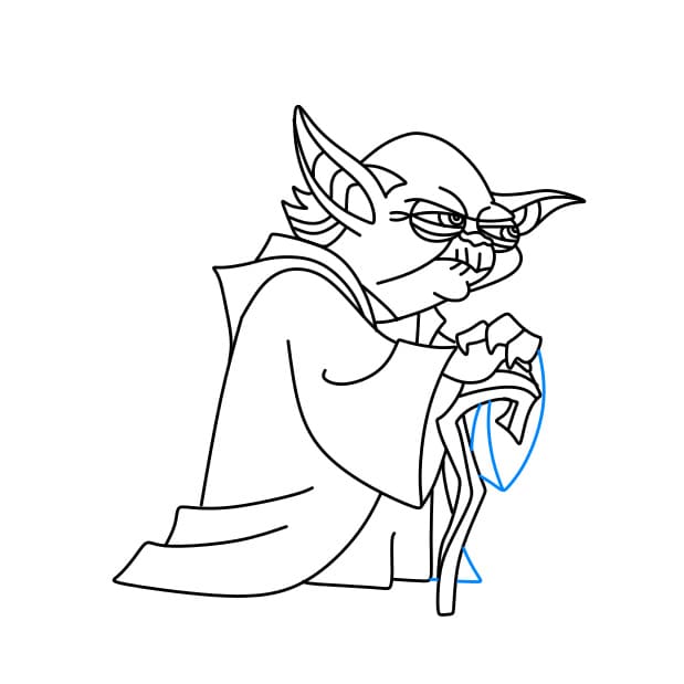Hướng dẫn vẽ nhân vật Yoda trong phim Star war - Bước 8