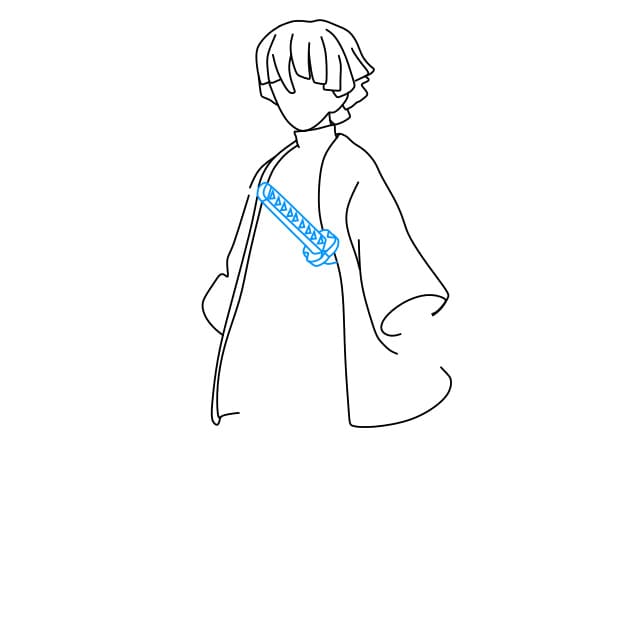 Hướng dẫn cách vẽ Zenitsu đơn giản và đẹp cho bé - Bước 4