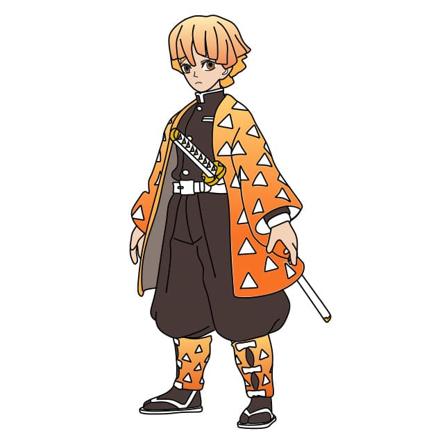 Hướng dẫn cách vẽ Zenitsu đơn giản và đẹp cho bé