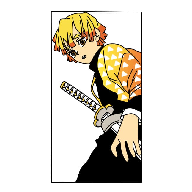 Hướng dẫn cách vẽ Zenitsu đơn giản và đẹp cho bé - Bước 9