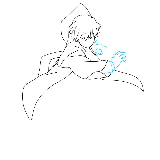 4. Hướng dẫn cách vẽ Zenitsu siêu ngầu cho bé - Bước 4