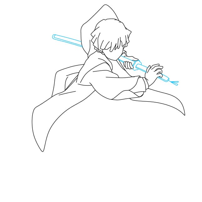 4. Hướng dẫn cách vẽ Zenitsu siêu ngầu cho bé - Bước 5